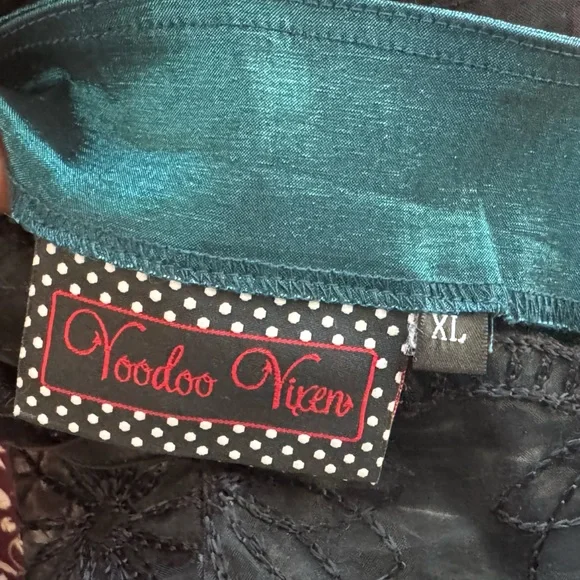 Voodoo Vixen Green and Blue Ruffled Tiered Sundress - Picture 4 of 4